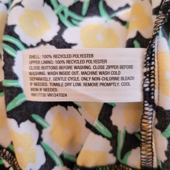 Diane Von‎ Furstenberg 24 Target Collab 90s Poppy Floral Mini Dress Yellow Green - Picture 8 of 8